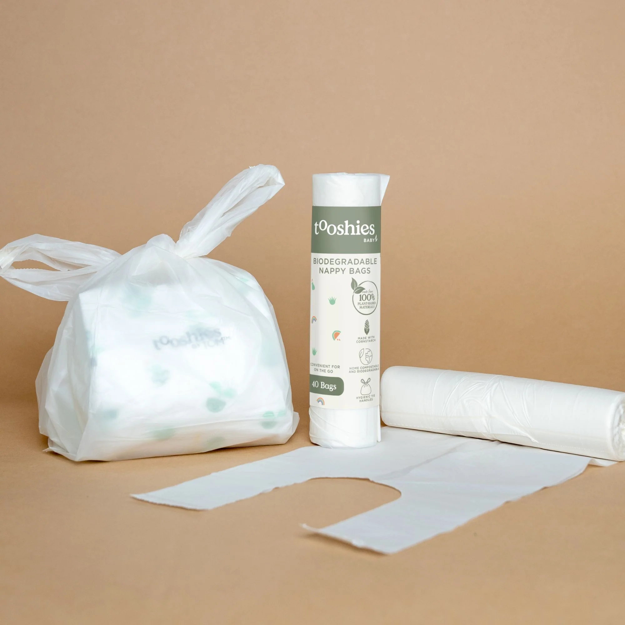 Tooshies - Biodegradable Nappy Bags 40 Pack