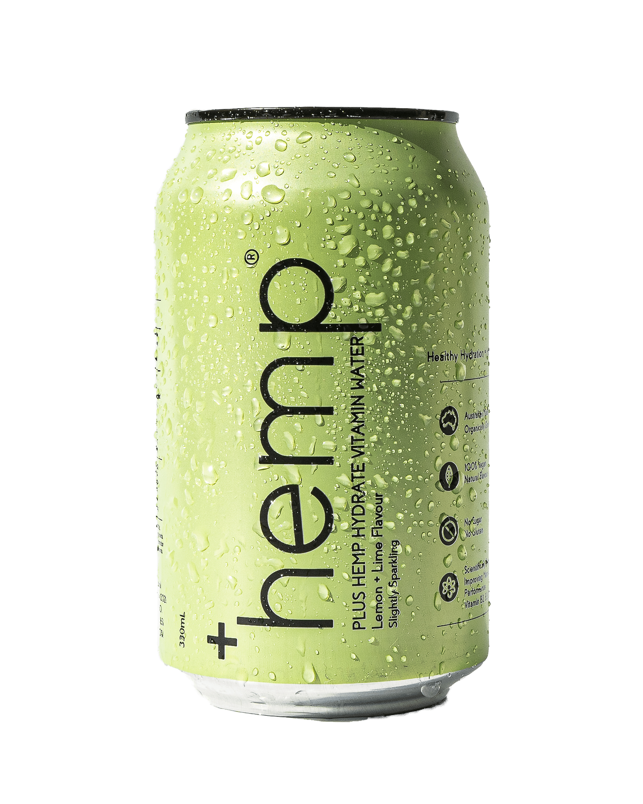 Plus Hemp - Vitamin Sparkling Water Hydrate Lemon + Lime